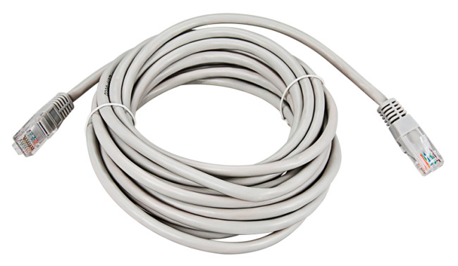Шнур коммутационный, патч-корд U/UTP RJ45-RJ45, CAT 5e, PVC серый, 3м